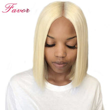 Cargar imagen en el visor de la galería, Hair / 150% Density Lace Front Human Hair Wigs 613 Blonde Short Bob Straight Lace Wig