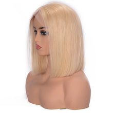 Cargar imagen en el visor de la galería, Hair / 150% Density Lace Front Human Hair Wigs 613 Blonde Short Bob Straight Lace Wig