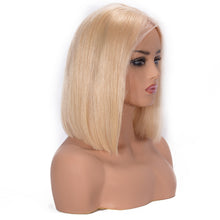 Cargar imagen en el visor de la galería, Hair / 150% Density Lace Front Human Hair Wigs 613 Blonde Short Bob Straight Lace Wig