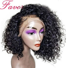 Cargar imagen en el visor de la galería, HAIR / Curly Short Lace Front Human Hair Wigs