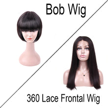 Cargar imagen en el visor de la galería, HAIR / Sapphire Bob Wig And 360 Lace Frontal Human Hair Wigs