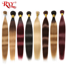 Cargar imagen en el visor de la galería, Hair Bundles #1B/#2/#4/#27/99J/613 Bundles Human Hair Weave Bundles Remy Hair