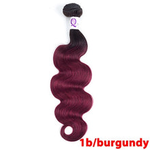 Load image into Gallery viewer, Hair Weave Bundles Burgundy Body Wave 100% Remy Human Hair Bundles