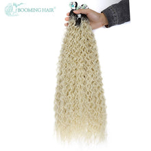 Load image into Gallery viewer, Hair/Kinky Curly Hair Bundles Synthetic Hair Extensions Blonde Two Tone Color Hair Weave Bundles 3bundle/100g For Women Free Shipping