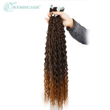 Load image into Gallery viewer, Hair/Kinky Curly Hair Bundles Synthetic Hair Extensions Blonde Two Tone Color Hair Weave Bundles 3bundle/100g For Women Free Shipping