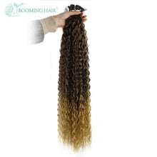 Load image into Gallery viewer, Hair/Kinky Curly Hair Bundles Synthetic Hair Extensions Blonde Two Tone Color Hair Weave Bundles 3bundle/100g For Women Free Shipping