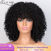 Load image into Gallery viewer, Hair/Short Synthetic Wigs Afro Kinky Curly Wig for Women Black Brown Blonde Pink Natural Afro High Temperature Hair