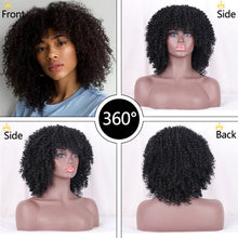 Load image into Gallery viewer, Hair/Short Synthetic Wigs Afro Kinky Curly Wig for Women Black Brown Blonde Pink Natural Afro High Temperature Hair